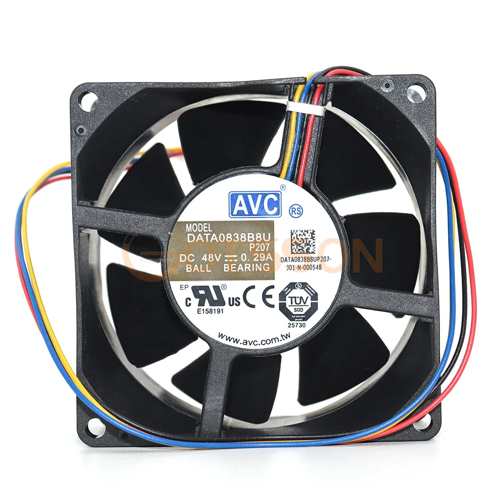 

for AVC DATA0838B8U 8038 8cm 80mm 48V 0.29A 4 wire dual ball bearing cooling fan 80*80*38mm