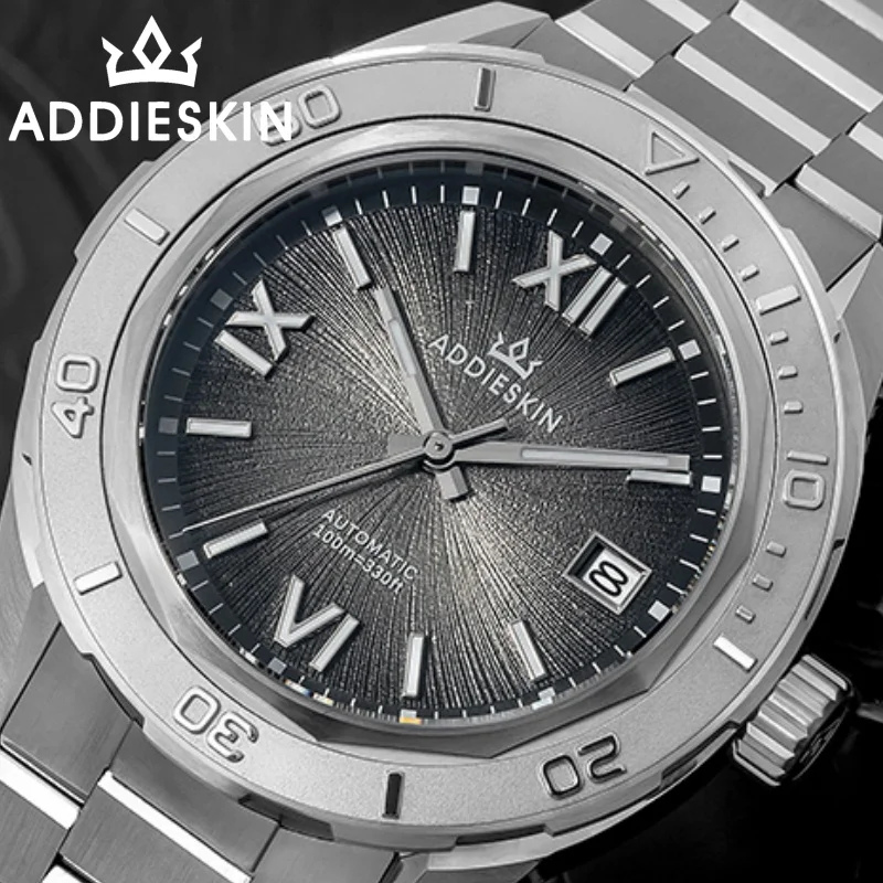 

AddiesKin reloj hombre Men‘s Watch Sapphire Glass 100m Diver Luxury K002 BGW9 Luminous 9015 Movement Mechanical Automatic Watch
