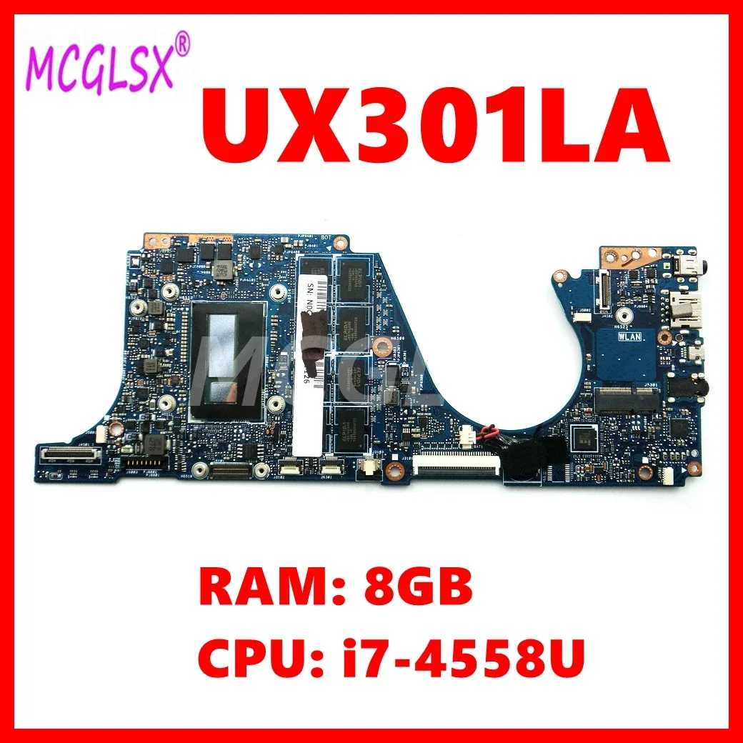 UX301LA  Laptop Motherboard For ASUS ZENBOOK UX301 UX301L  UX301LAA U301LA Notebook Mainboard with i7-4558U CPU 8GB-RAM