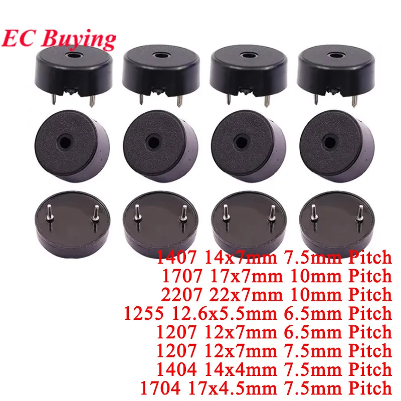 

10Pcs/1pc 1255/1207/1306/1404/1407/1704/1707/2207 AC2208 12*5.5mm 7mm 14*7mm Passive Piezoelectric Buzzer Low Power Consumption