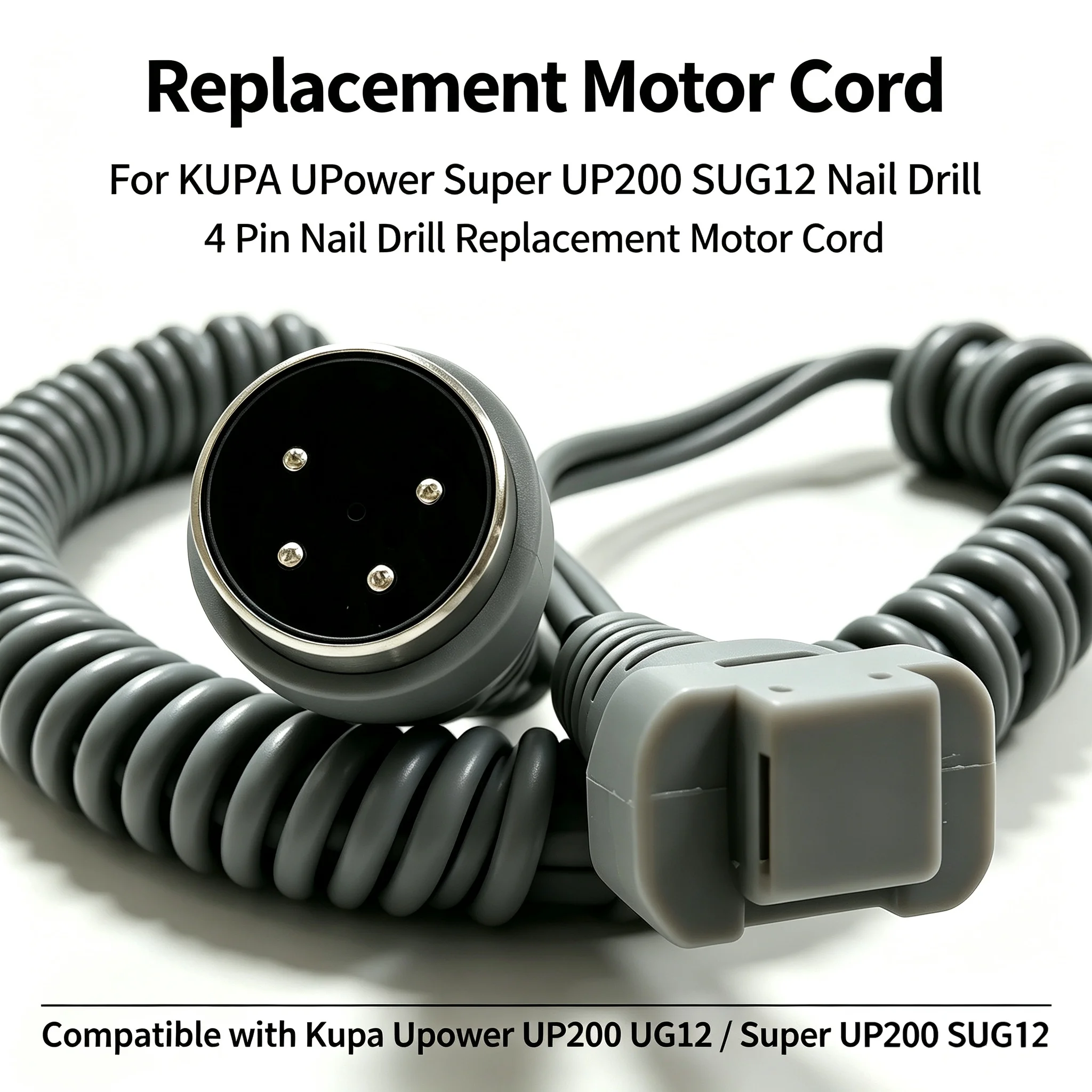 4 Pin Replacement Motor Cord For KUPA UPower Super UP200 SUG12 Nail Drill