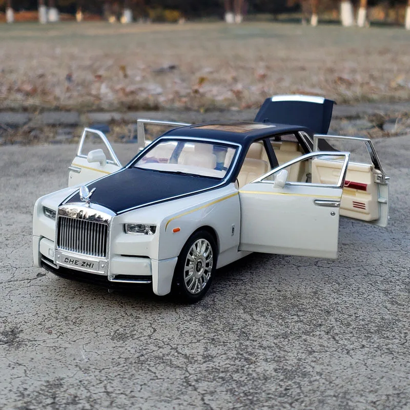 Rolls Royce Phantom Limousine Railed/Motor/Cars/Bicycles CheZhi 1:24 Alloy Collection Model Simulation Diecasts & Toy Vehicles