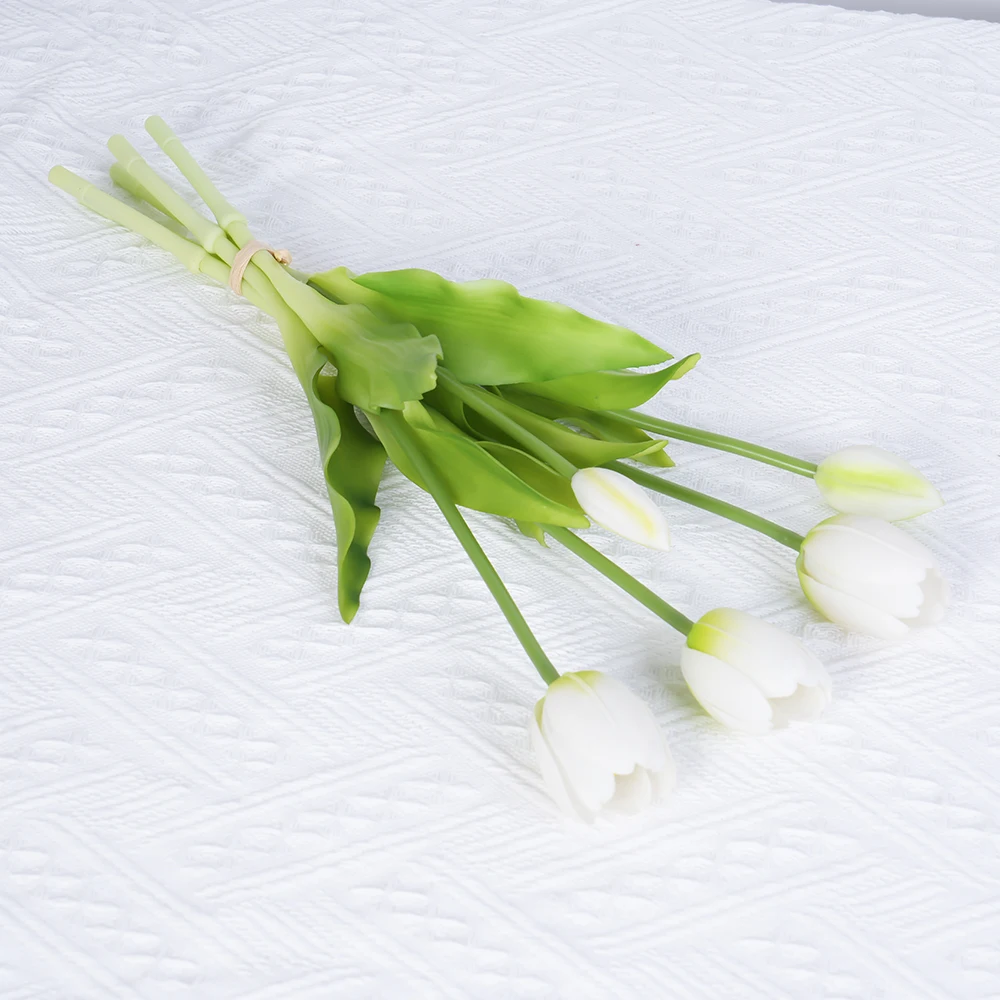 Silicone Tulip Bouquet Real Touch Flower Decoration Artificial Flowers Home Living Room Wedding Decoration Flower Arrangement