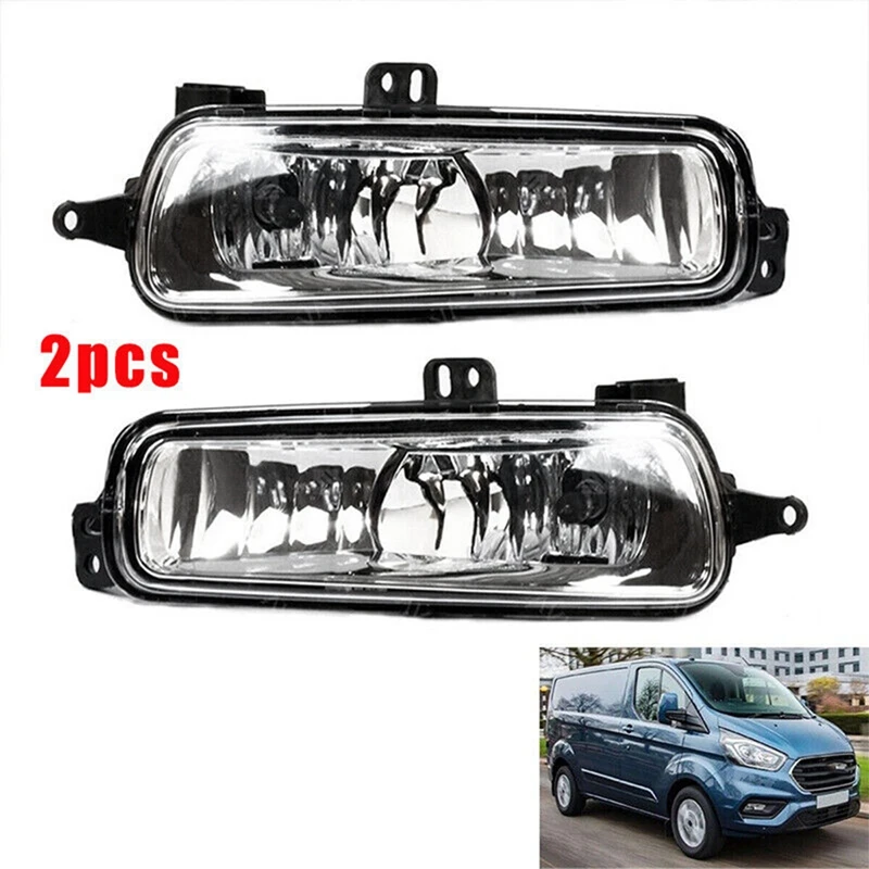 1Pair Front Bumper Fog Light Kit F1EB-15A255-AB F1EB-15A254AB For Ford Focus Transit 2015-2018 Spot Lamps With Bulb