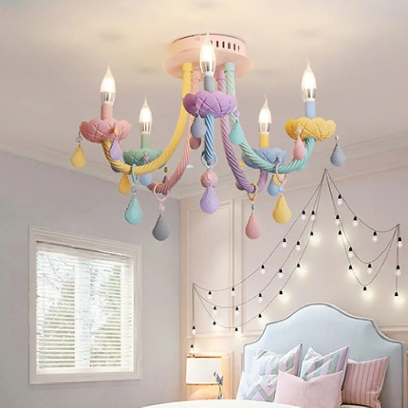 Colorful ceiling light For Kids Modern cute lamp Fort With E14 /E12 Lampholders Moe Lighting children room lighting