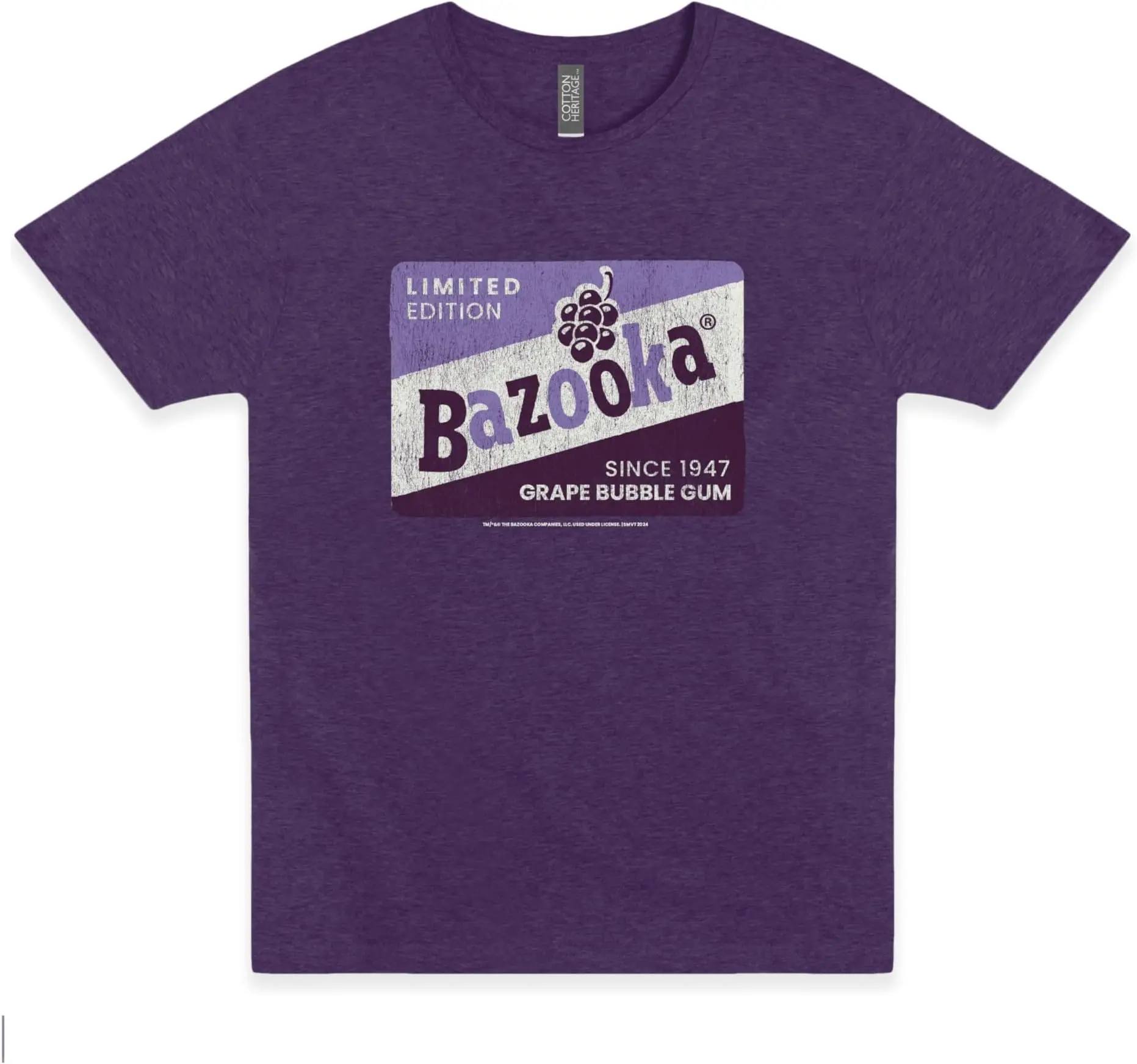 Bazooka - Camiseta vintage de chica de uva, Camisa de algodón de marca de lujo, vintage, de gran tamaño