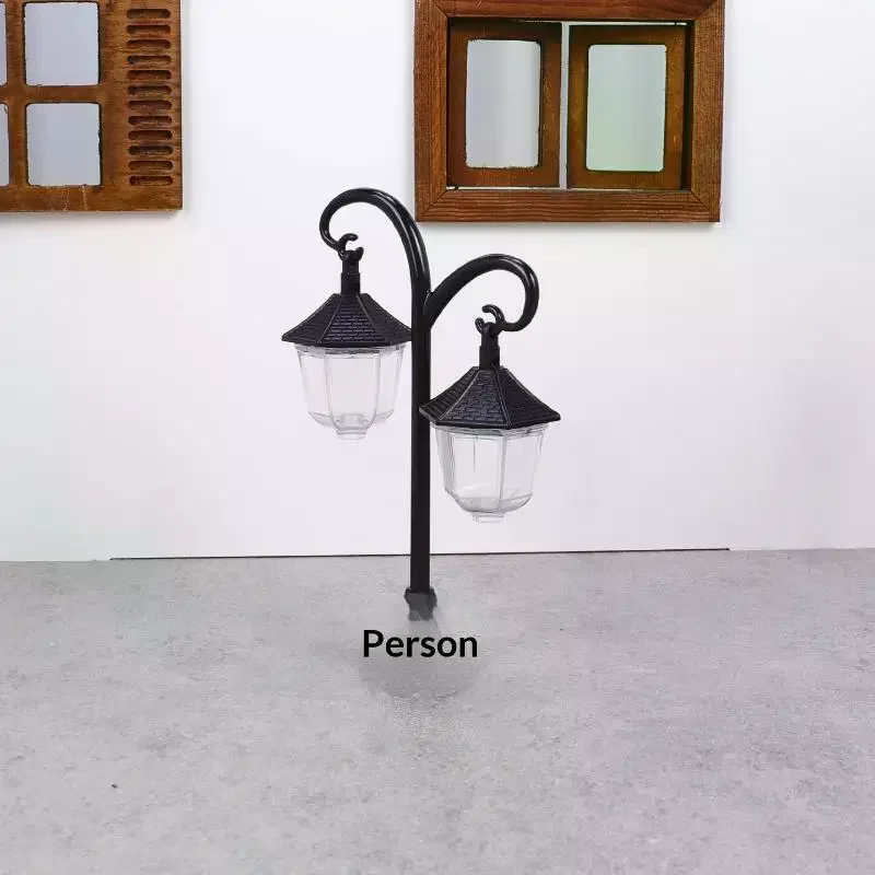 Farolas para casa de muñecas, modelo de casa de muñecas en miniatura, luces de paisajismo, adornos, decoración para casa de muñecas, juguetes para juego de imitación, 1/12