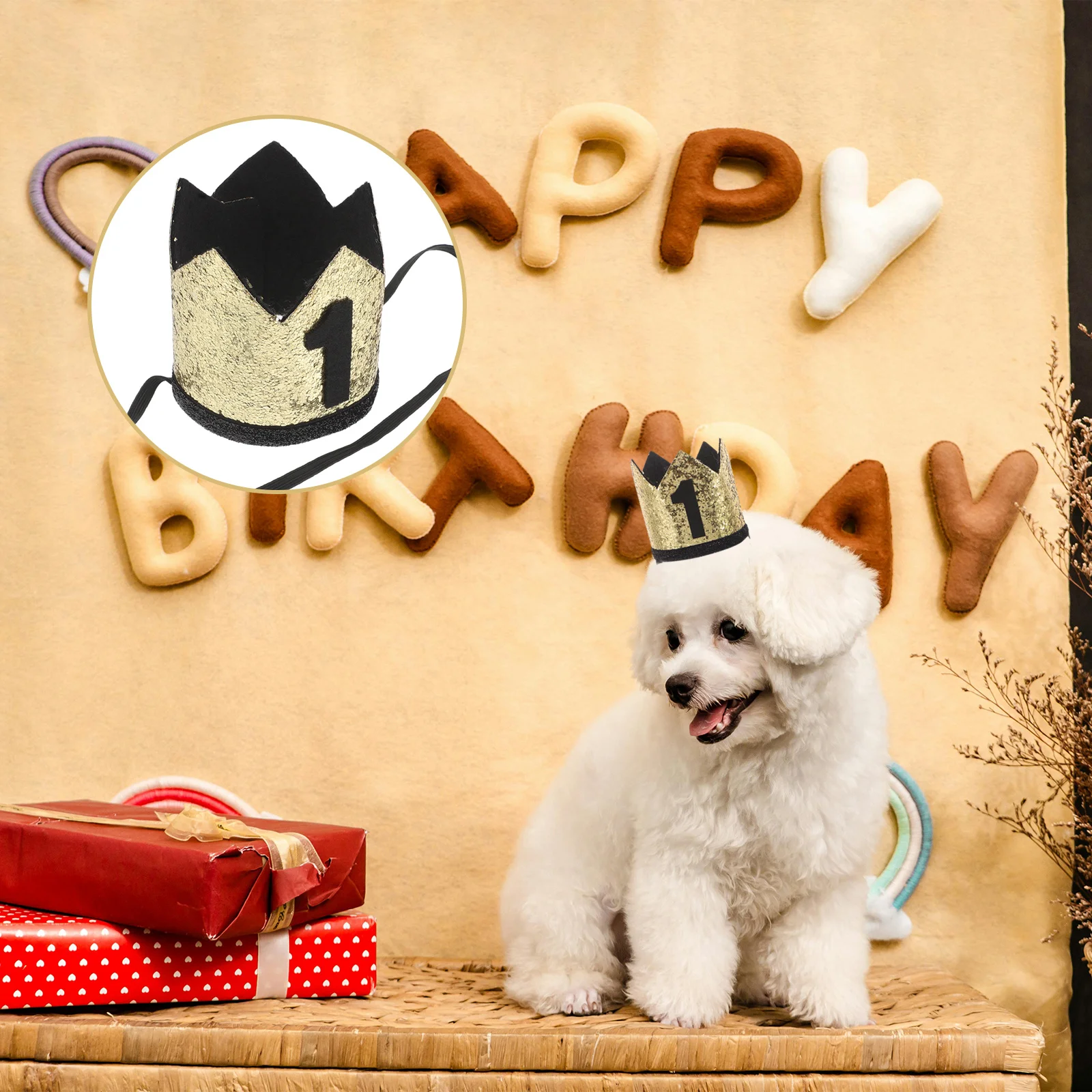 

Pet Birthday Party Crown Hat Numbers Small Medium Large Dog Cat Birthday Hat Boy Girl Party Supplies Small Pet Headwear