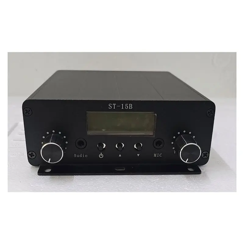 ABJF-15W ST-15B V3 Stereo FM Transmitters 76Mhz-108Mhz Stereo Amplifier BNC Interface,Audio+Mic Input