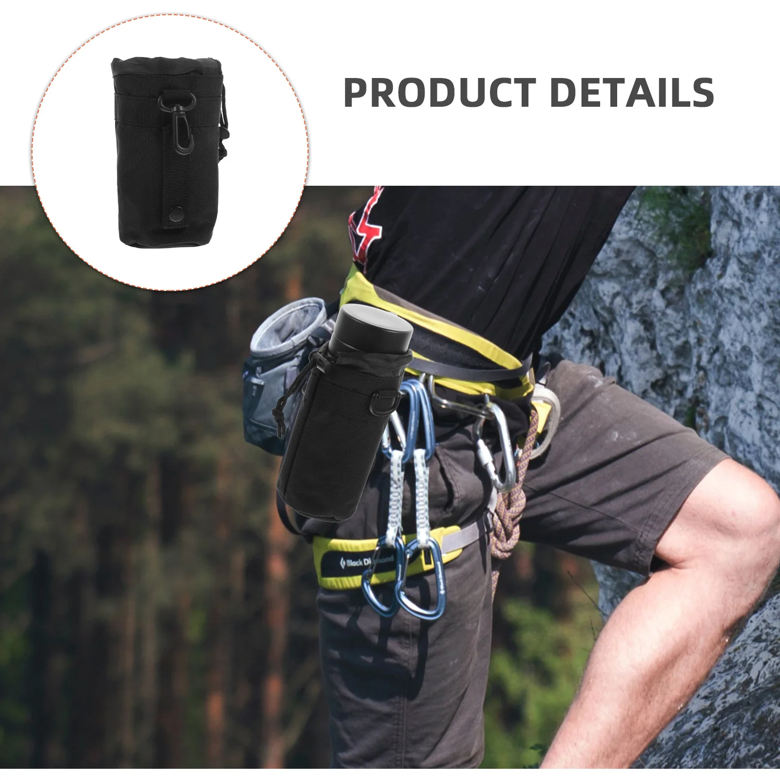 

Water Bottle Cover Heat Resistant Cup Holder Small Size Lightweight Convenient Carry Suitable Stainless Steel Cups Plastic