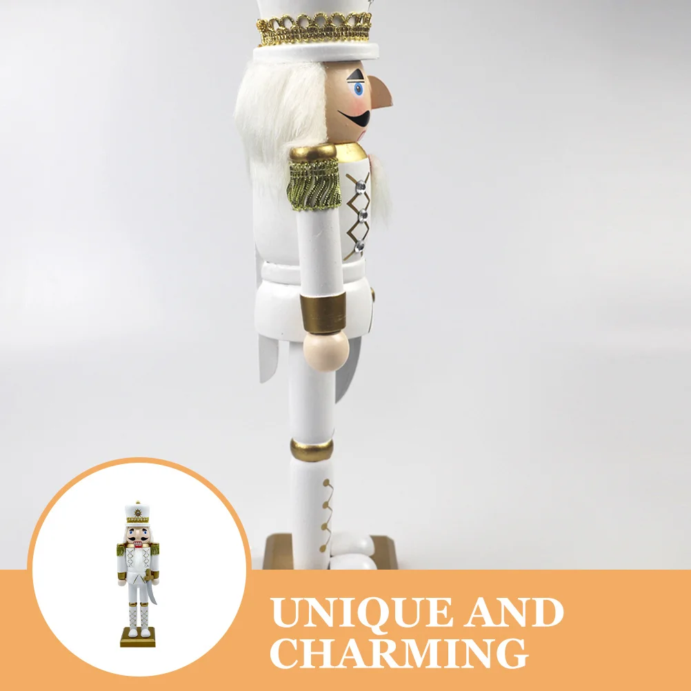 

Desktop Wooden Nutcracker Soldier Decor Traditional Christmas Xmas Ornament Sturdy Good Painting Chic Gift