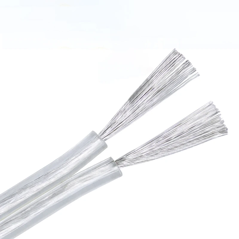 Transparent Wire Parallel RVB 2P 22/20/18/17/15AWG Insulation Flame Retardant Led/ Light Box Wire Speaker Cable lighting cable