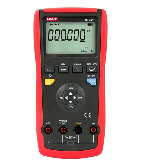 

UNI-T Temperature Calibrator UT701 Thermocouple Calibrator Type J/K/T/E/R/S/B/N/Wre RTDs C MV Resistance