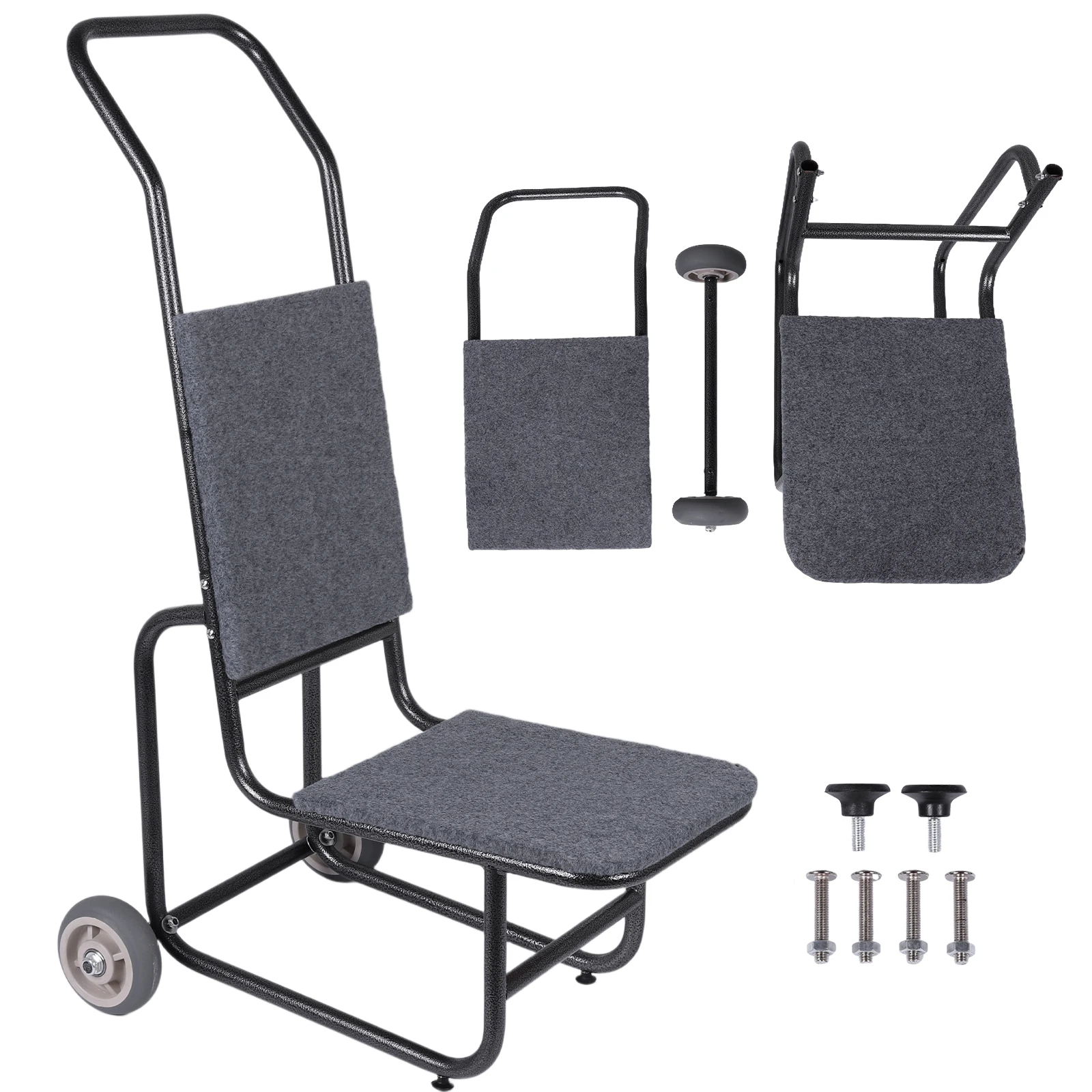 Banquet Chair Cart, Stacking Chair Dollies for Party Event Rental, Easy Transport and Storage Solution, 10 Chair Capacity