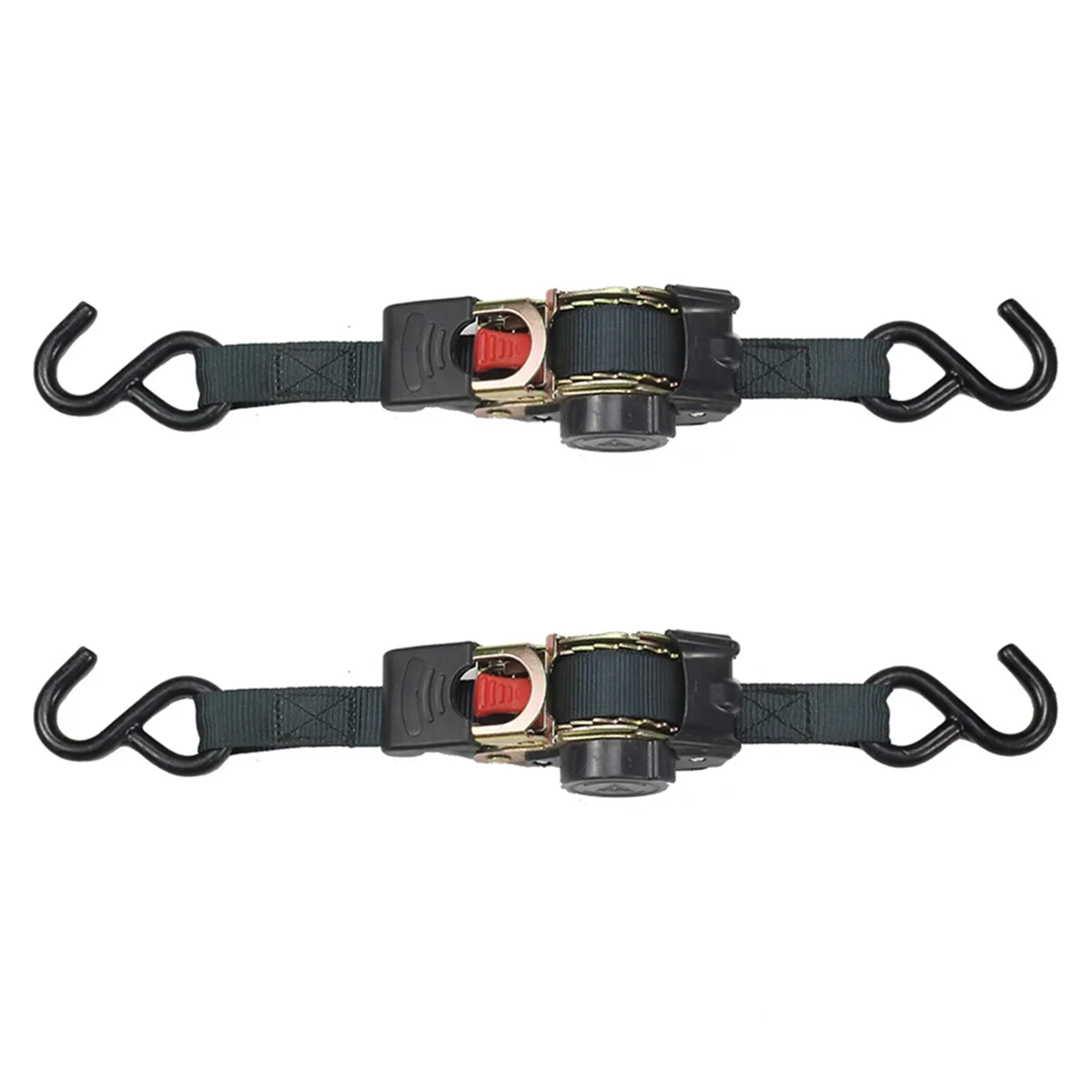 

Universal Tools Tie Down Belts with Automatic Rollup Auto Retractable Easy to Carry Ratchet Tie Down Starp S-Hooks