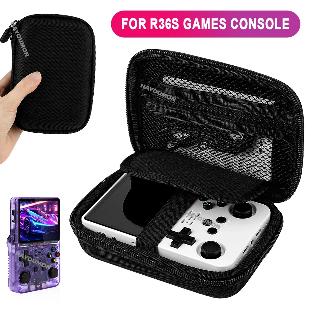 Bolsa de Almacenamiento para Consola de Juegos, Apta para R35S R36S, Funda Protectora Rígida de EVA, Portátil, Resistente a Arañazos y Caídas, Accesorio para Juegos