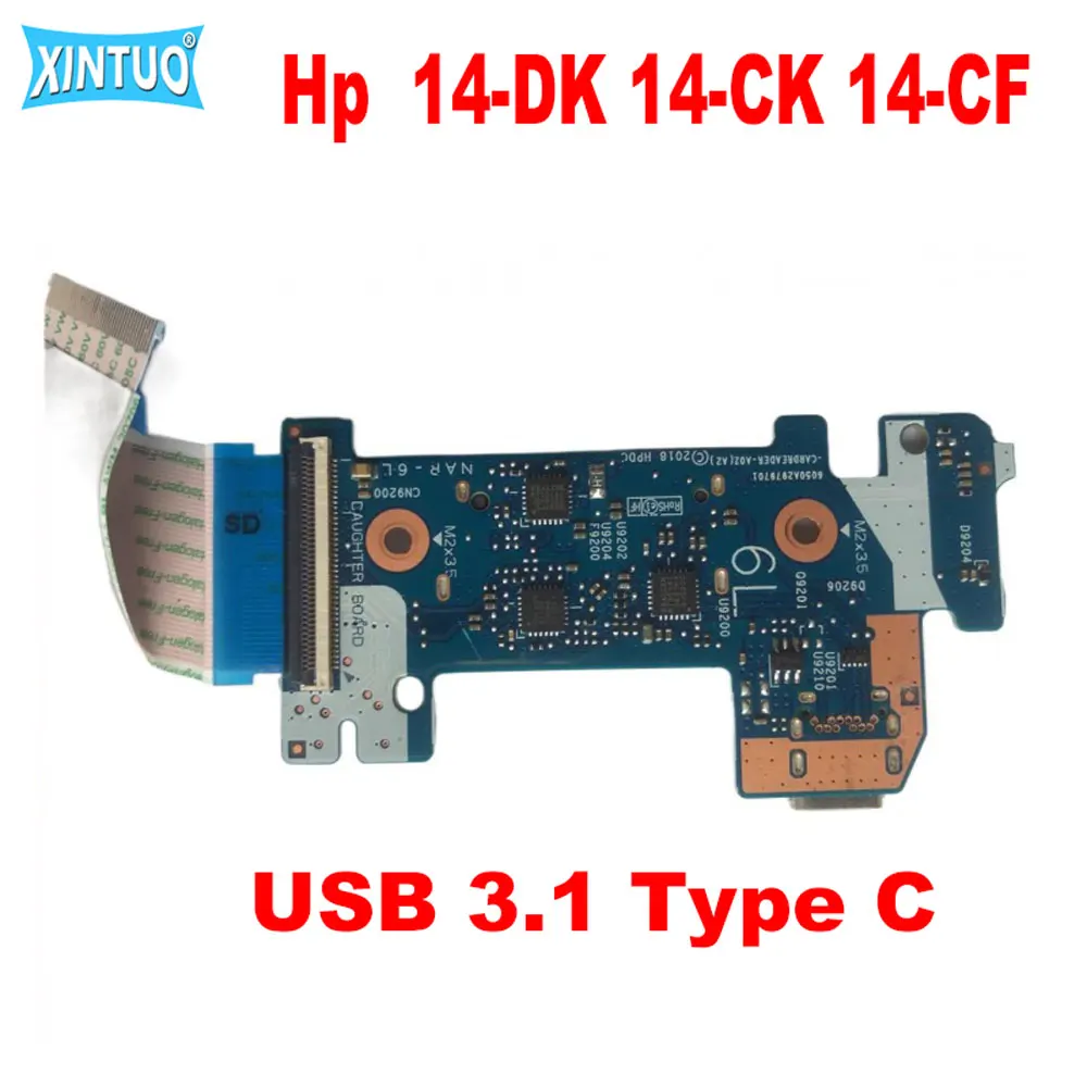 Lector de tarjetas tipo C para portátil HP 14-DK 14-CK 14-CF, USB 3,1, tira de alimentación L24483-001 6050A2979701, 100% probado