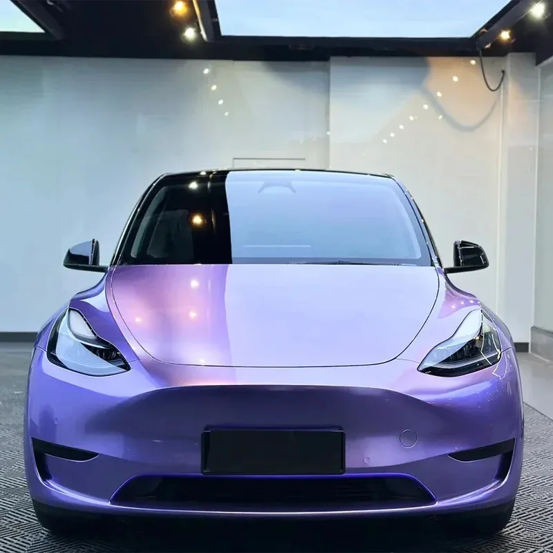 

Car Sticker Liquid Metal Viola Purple Auto Wrapping Film Color Change Vinyl PET Bubble Free Decals Self Adhesive Car Accessories