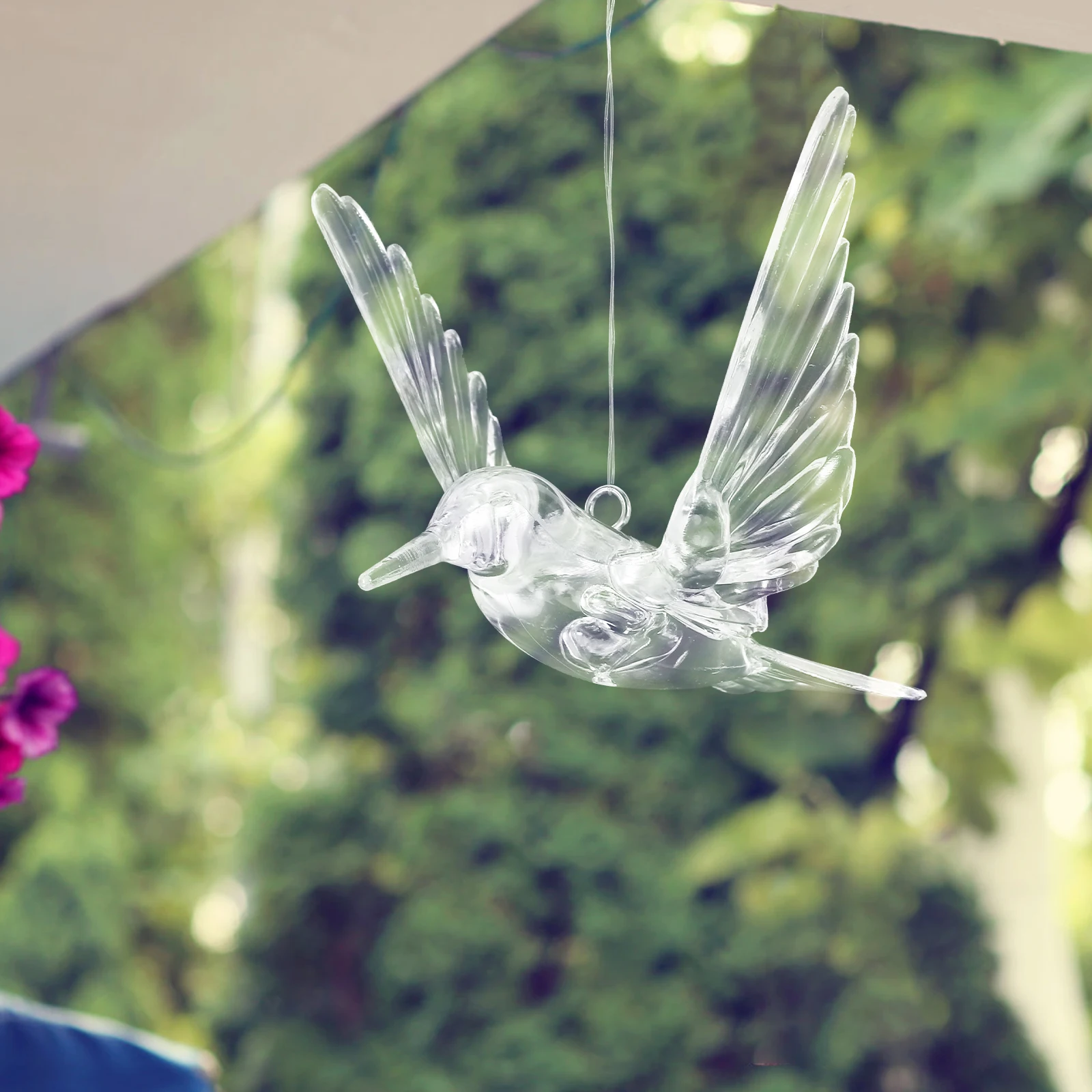 

10Pcs Hanging Hummingbird Ornament Shiny Acrylic Bird Decor for Bedroom Garden Door Chandelier Ceiling Decoration