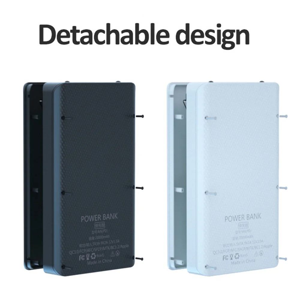 ABWZ-6X18650 Battery Box Power Bank Case 18650 Battery Charging Box For Mobile Phone Charge