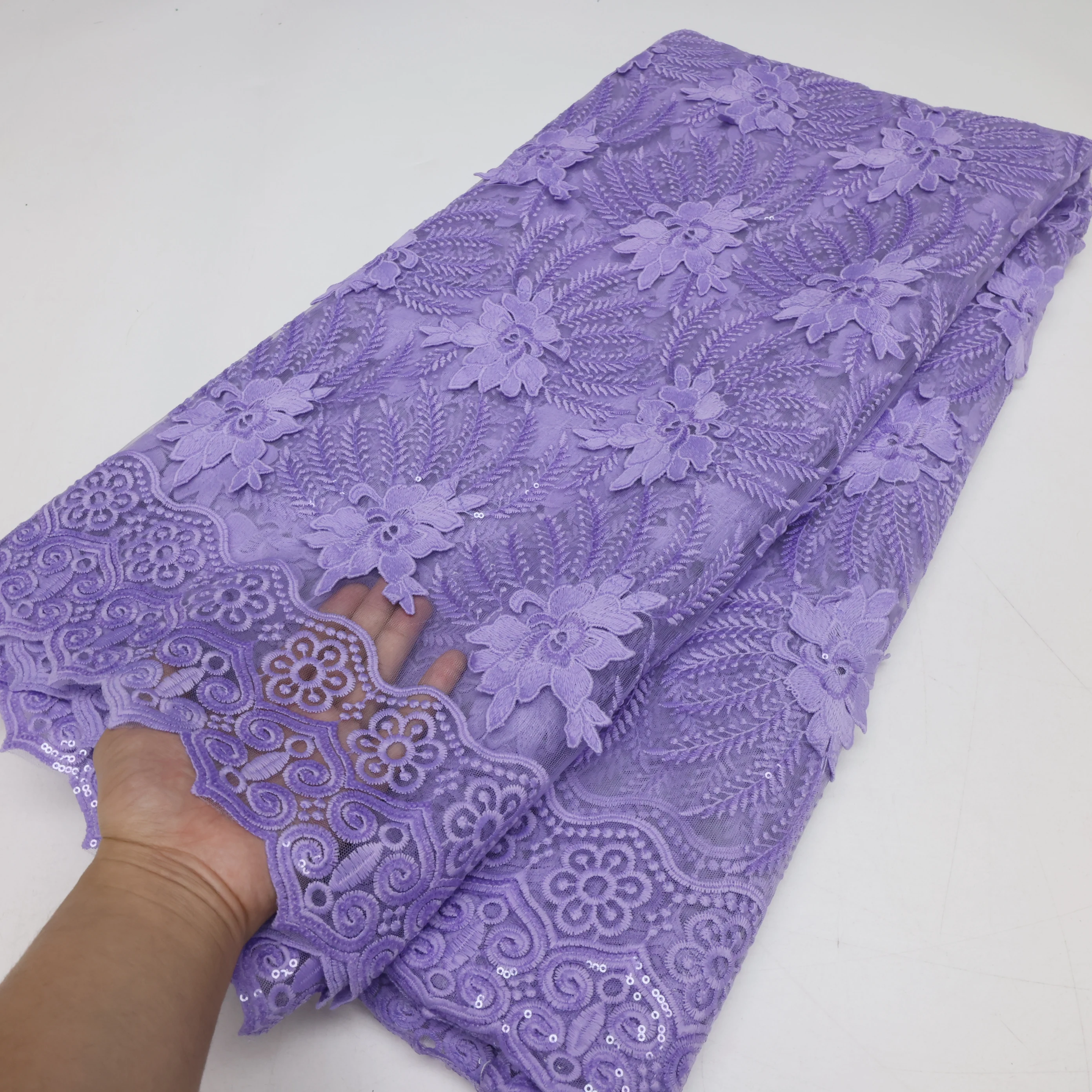 

Африканская сетчатая кружевная ткань высокого качества, нигерийская французская вышитая Тюлевая кружевная ткань с блестками для женского свадебного платья