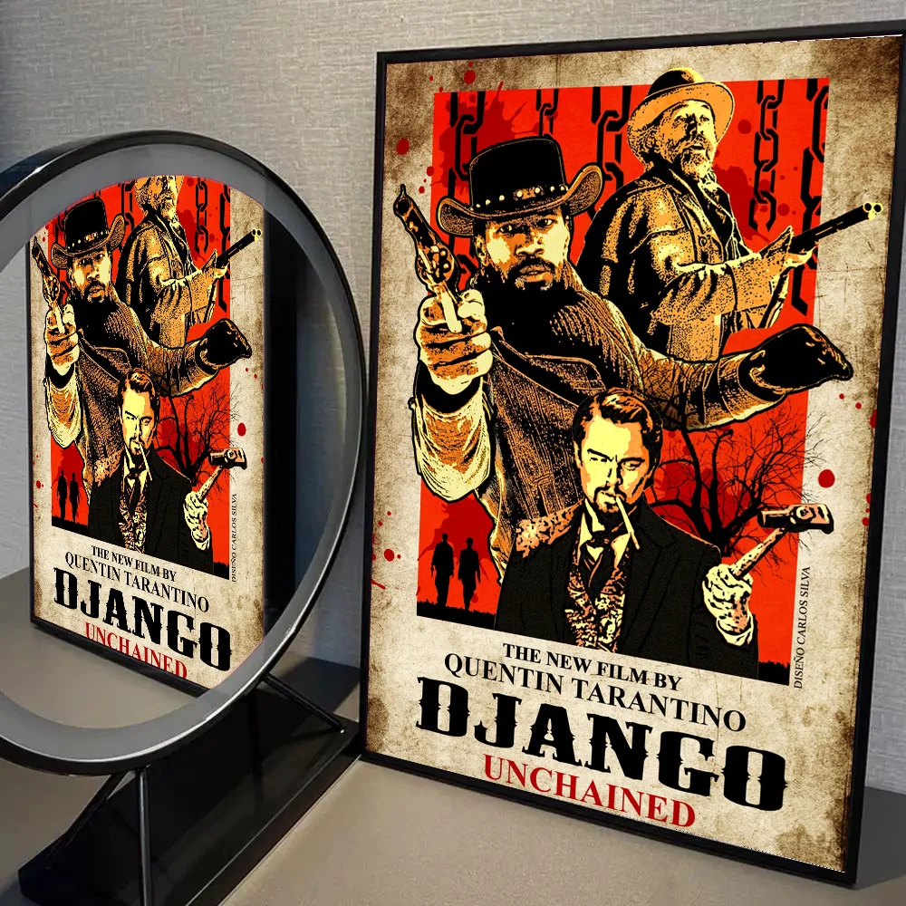 Django فيلم U-غير مقيد ملصق HD الملصقات غرفة المنزل مقهى ديكور الفن طلاء جدران صورة #5