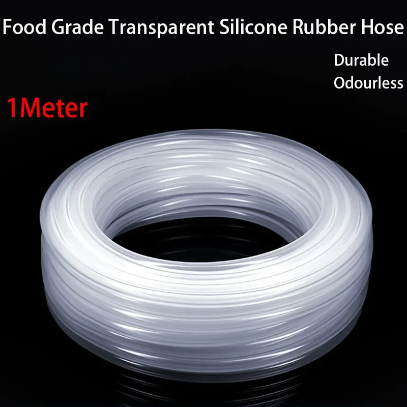 1M Food Grade Transparent Silicone Rubber Hose 0.5 1 2 4 5 6 7 8 9 10 11 12 14 16 18 20 30 50mm Soft Silicone Hose Food Grade