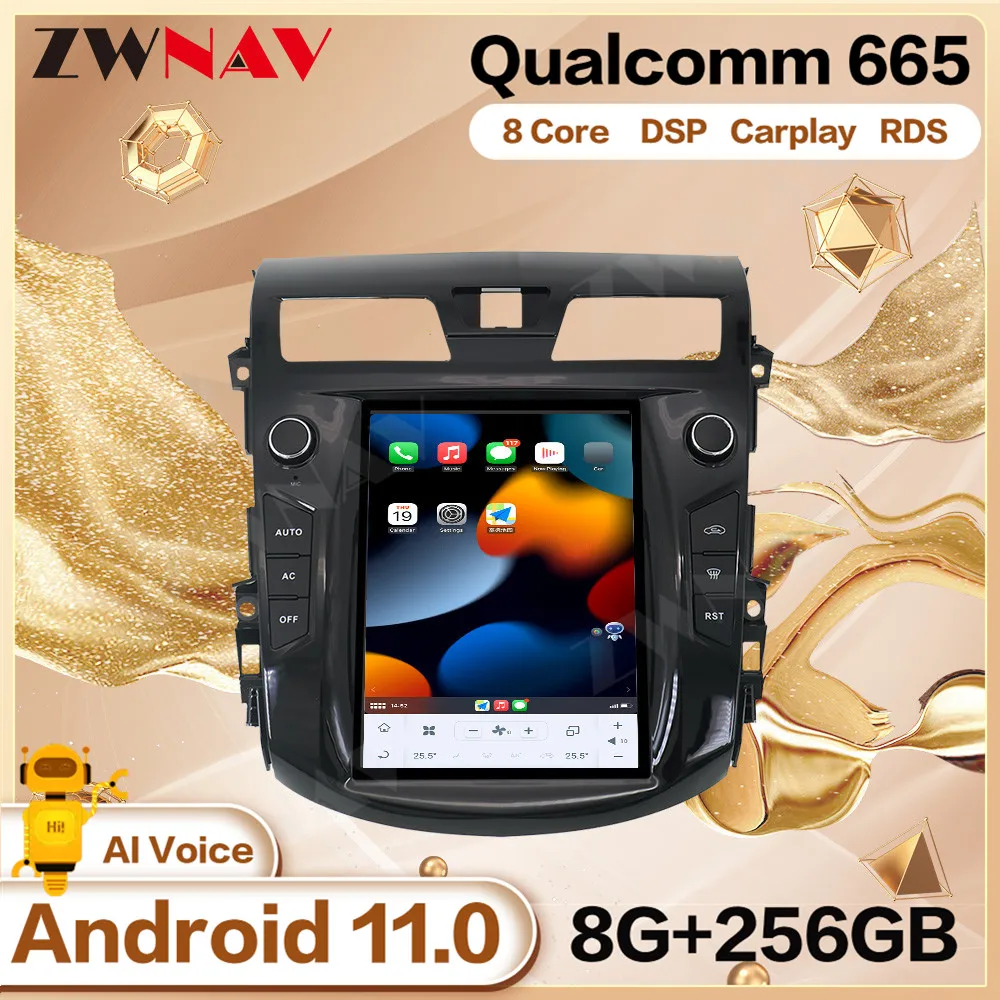 Qualcomm Tesla Screen Android 11 samochodowy odtwarzacz multimedialny dla Nissan Teana Altima 2013 2014 2015 2016 2017 Radio Stereo GPS