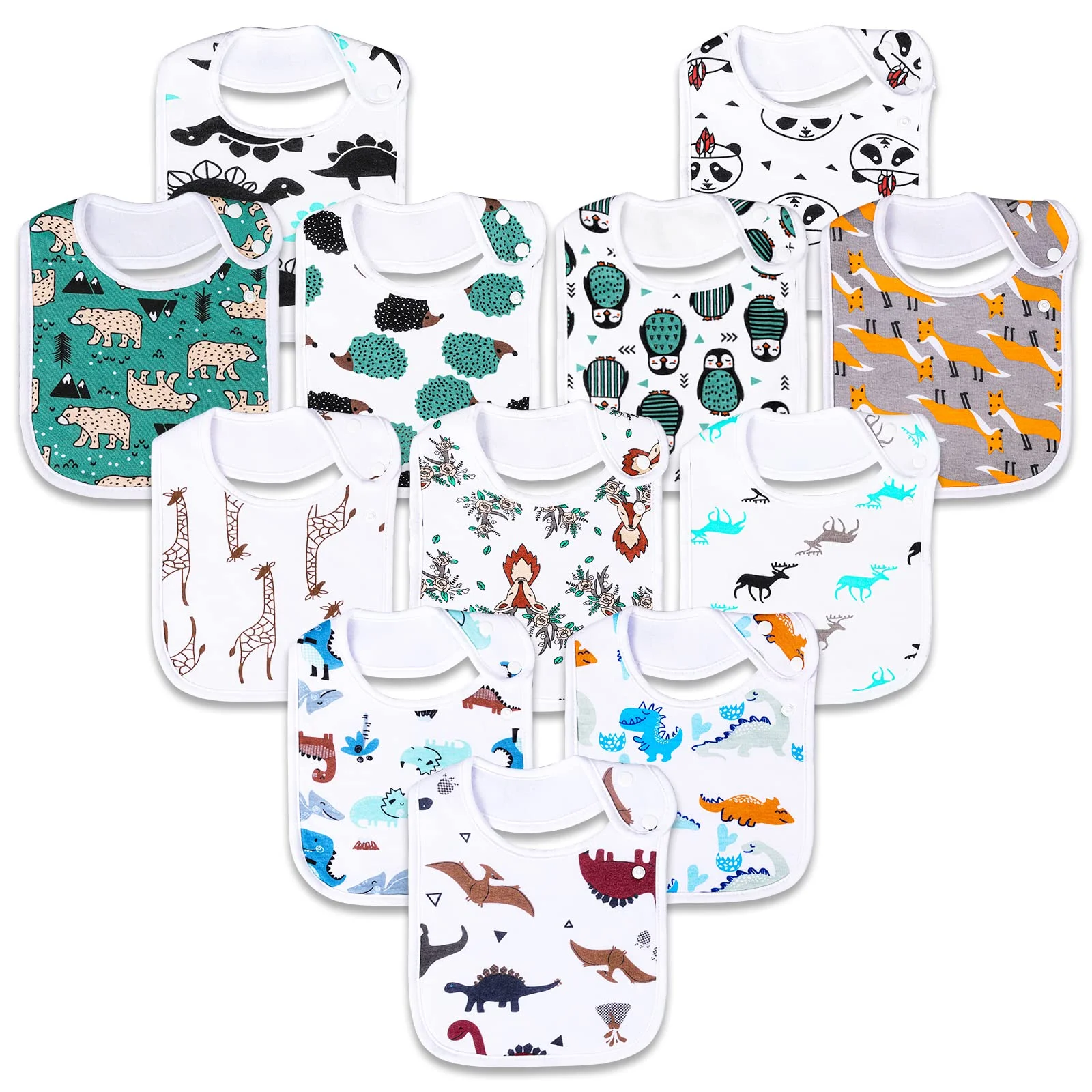 

Baby Bibs Super Soft and Absorbent 100% Organic Cotton Baby Bandana Drool Bibs Set for Boys Girls Newborn 3-36 Months, 12P