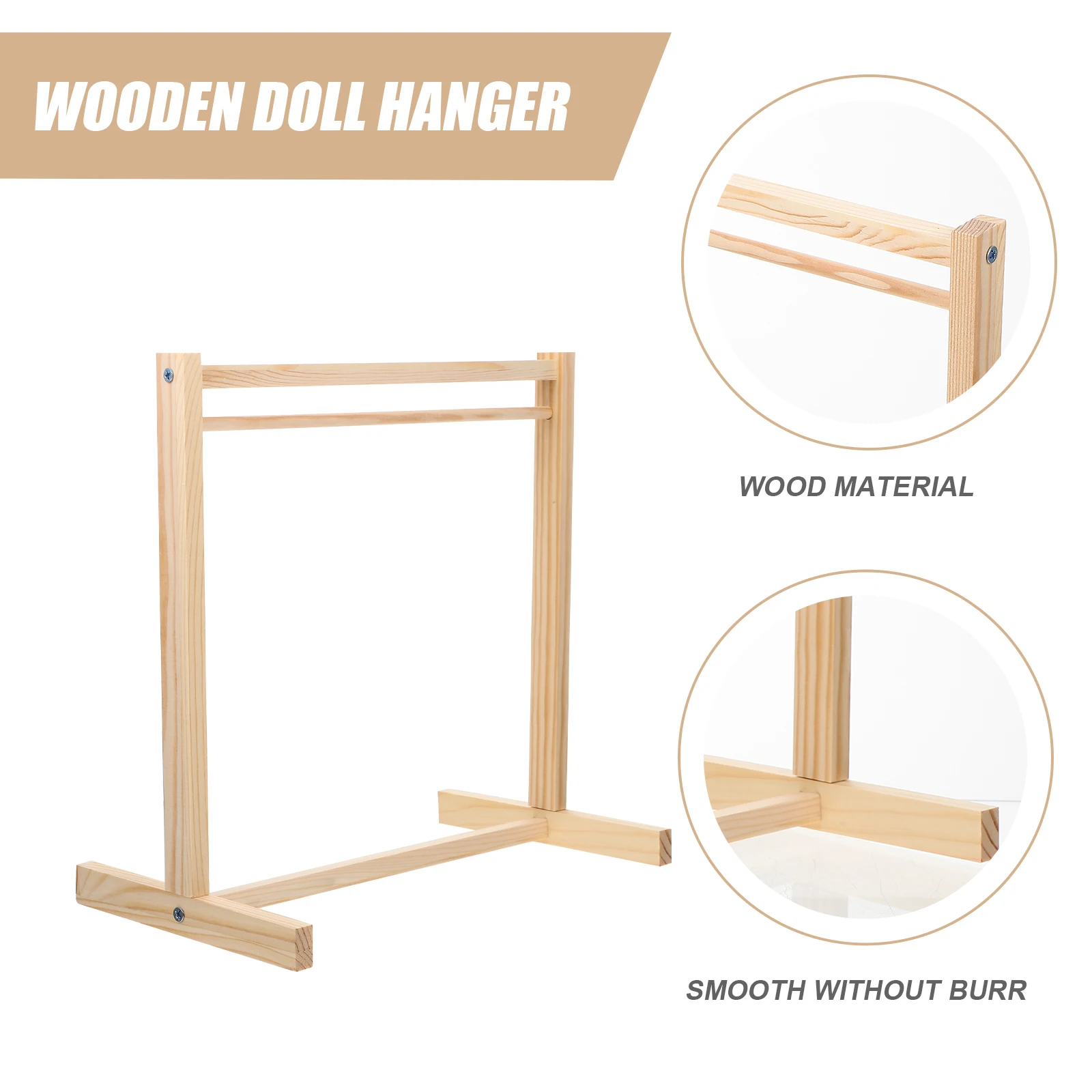 Clothes Wooden Hanging Rack Household Clothing Hanger 40cm 30cm 20cm Clothes Drying Rack Landscape