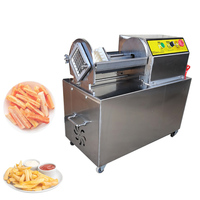 Commercial Electric French Fries Cutting Machine Stainless Steel Kitchen Potato Carrot Taro Cutter Chips Machine