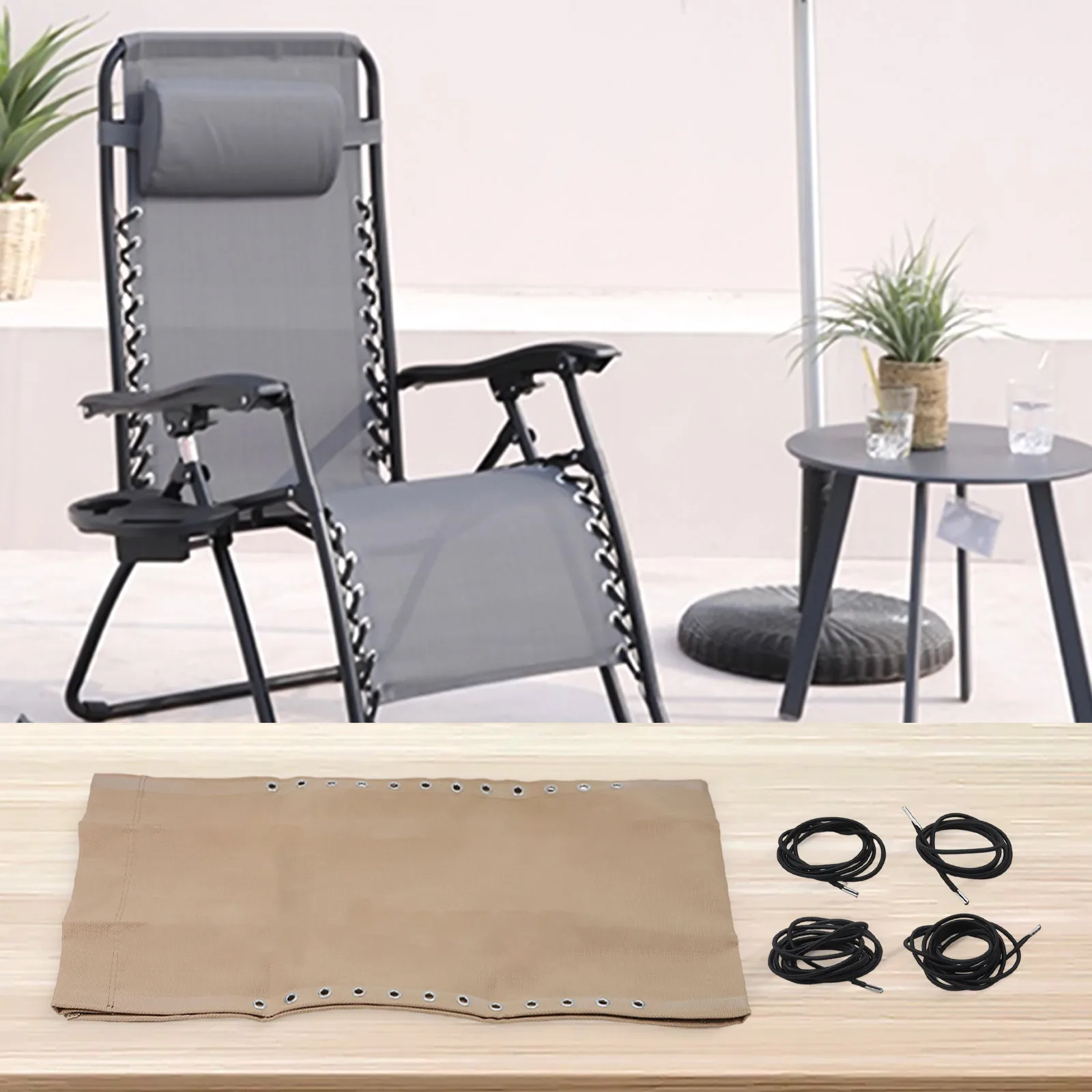Outdoor Recreation Deckchair Repair Kit Outdoor Elastic Rope Set Fabric Cord Outdoor Chair Repair Waterproof Elastic Ropes