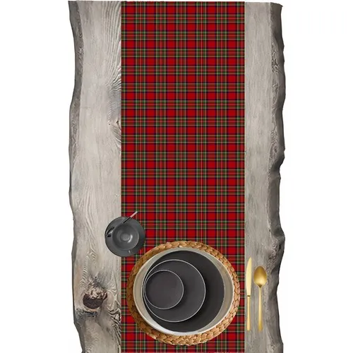 Sister Home Design Red Green Plaid Karşıyaka Runner & Ranir