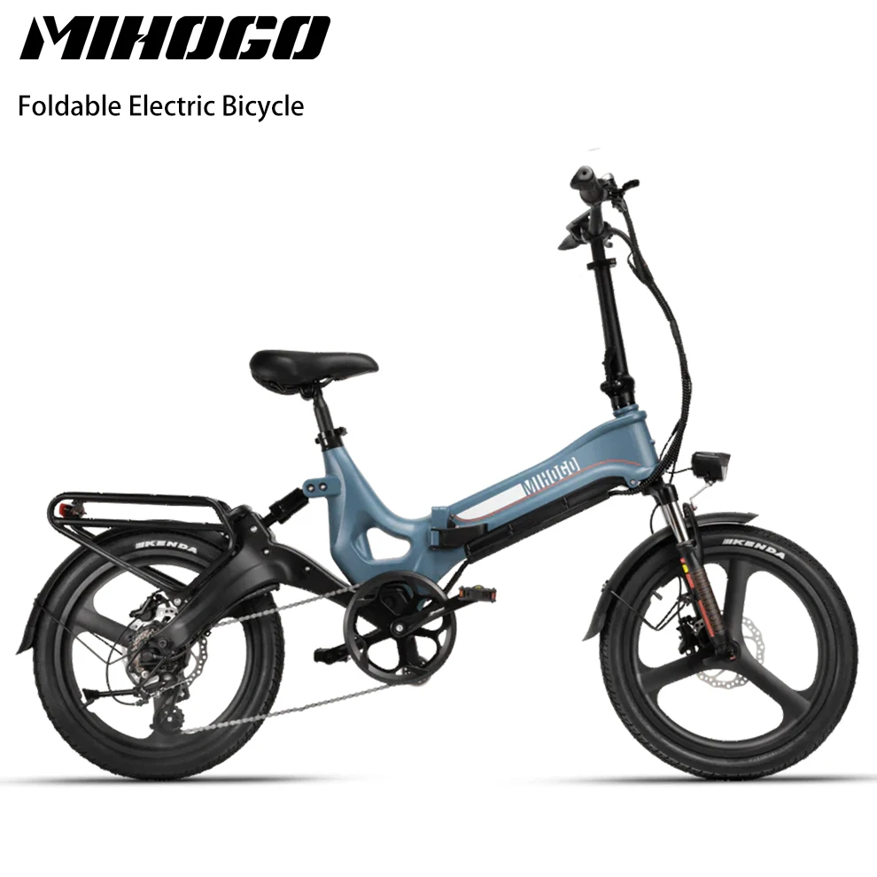 MIHOGO RX2.4 20 بوصة محرك Ebike Peak 750 وات قابل للطي 48 فولت 12.8AH بطارية قابلة للإزالة 40 ميل أقصى نطاق، أقصى سرعة ​ ​ 23 ميجا في الساعة، ركاب سريع