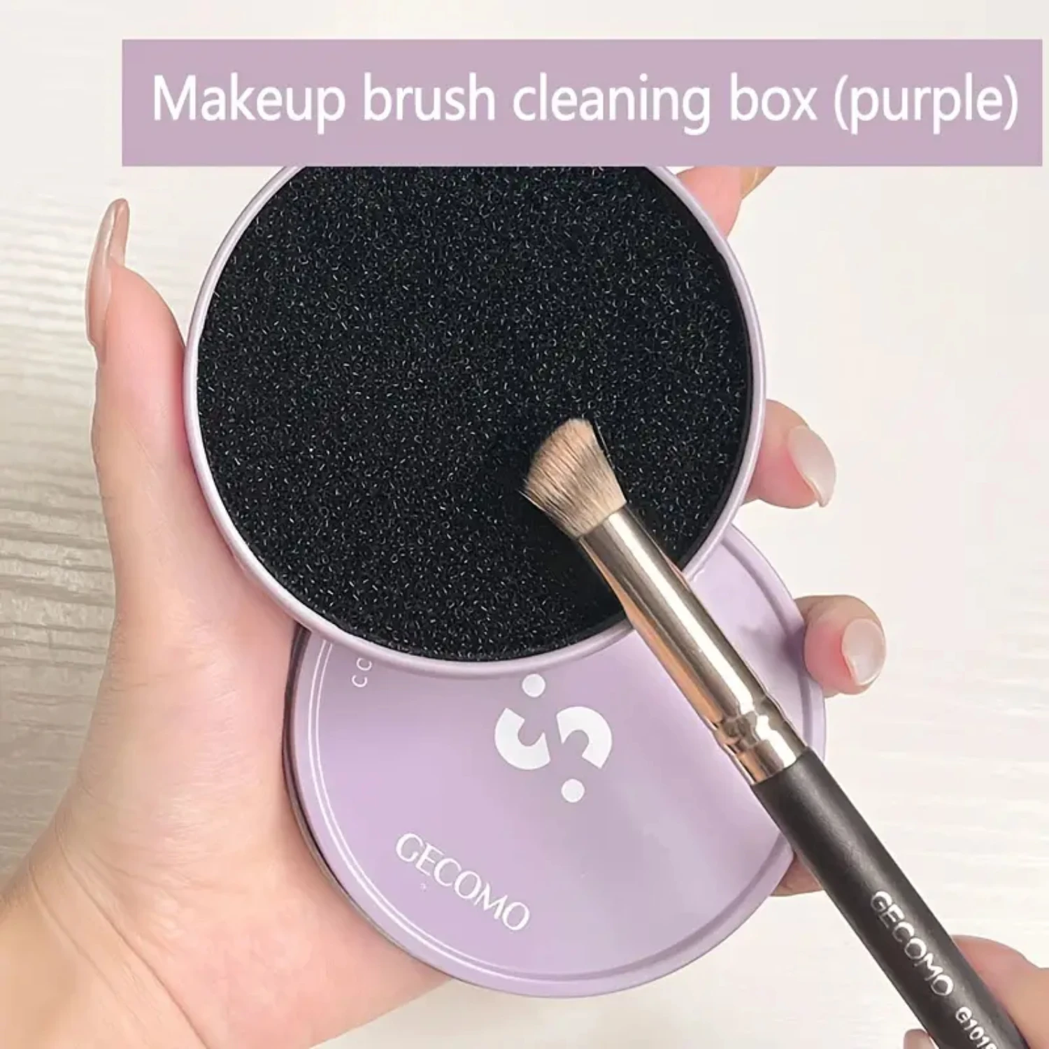 

Reusable Water Dry Free Color Removal Cleaner Sponge for Makeup Brushes, Black Brush Color Removal Cleaner Sponge, Effective and