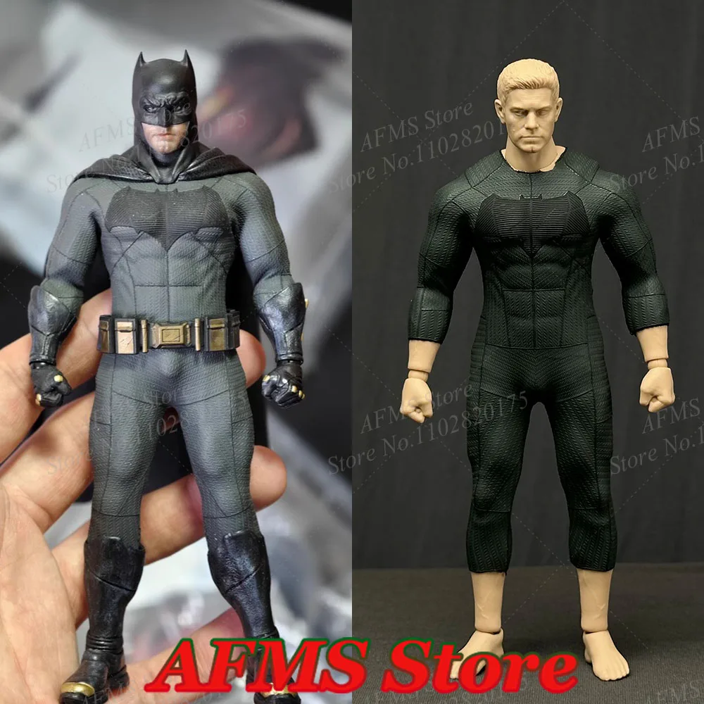 Welike 1/12 Men Soldier Night Messenger Batman Battle Suit Elastic Jumpsuit Accessory Fit 6