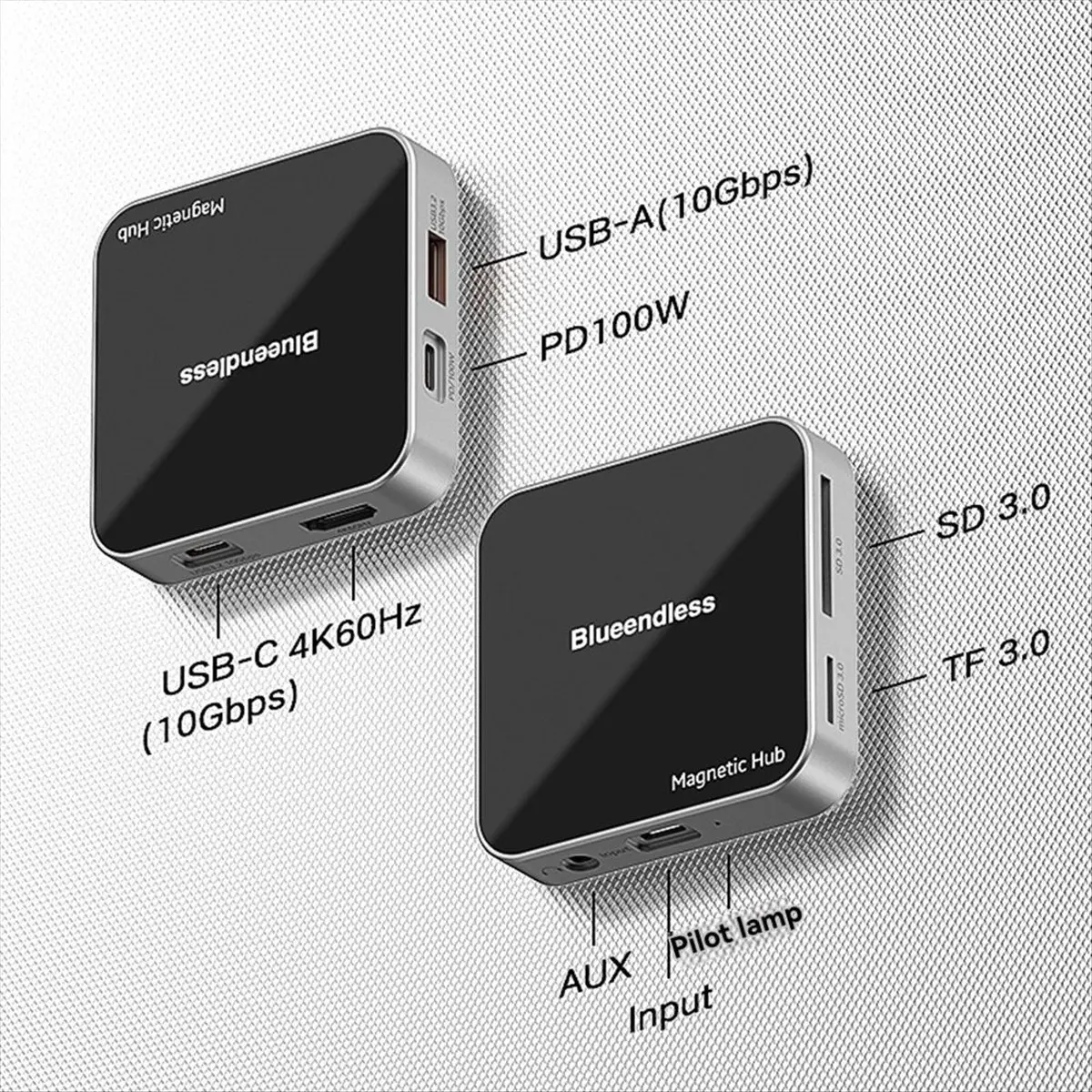 A46U BLUEENDLESS 8-in-1 Magnetic Expansion Dock USB3.2 Laptop Magnetic Dock Station Multiport Adapter Docking Station