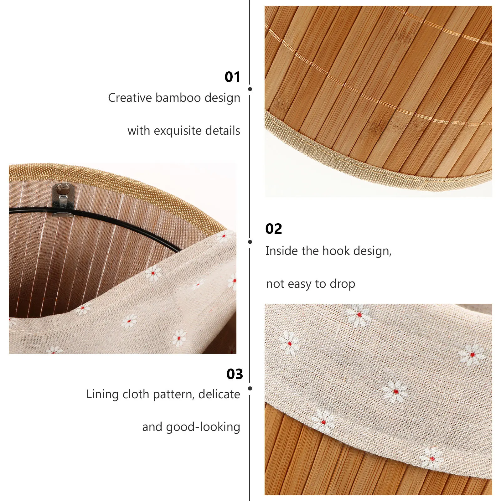 

1Pcs Bamboo Weaving Foldable Clothes Basket Laundry Storage Organizer Large Capacity Sundries Holder Clothes Storage Basket
