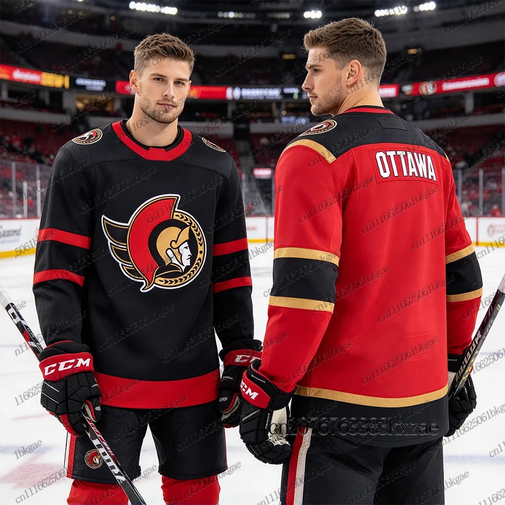 Herbst-Winter-Neuheiten: Eishockey-Trikots für Herren, Ottawa Senators Hockey-Trikots, lässige Sport-Langarm-T-Shirts, Damen- und Herren-Trikots. – Detail 4