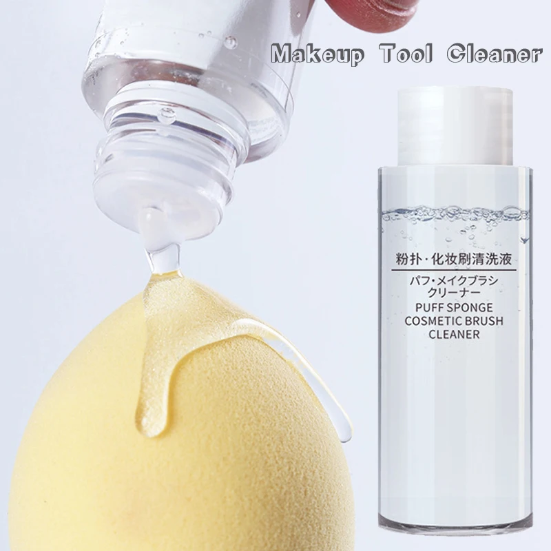 50/80/100ml pinceles de maquillaje esponjas limpieza líquido maquillaje huevo esponja cojín de aire Puff herramienta de maquillaje limpiador de Gel transparente suave
