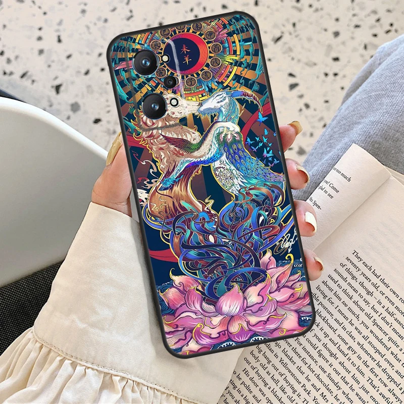 Chinese Zodiac Dragon Tiger For Realme C33 C55 C35 C31 C30 C21Y GT Neo 5 10 Pro Plus OnePlus 11 Nord CE 2 3 Lite Case