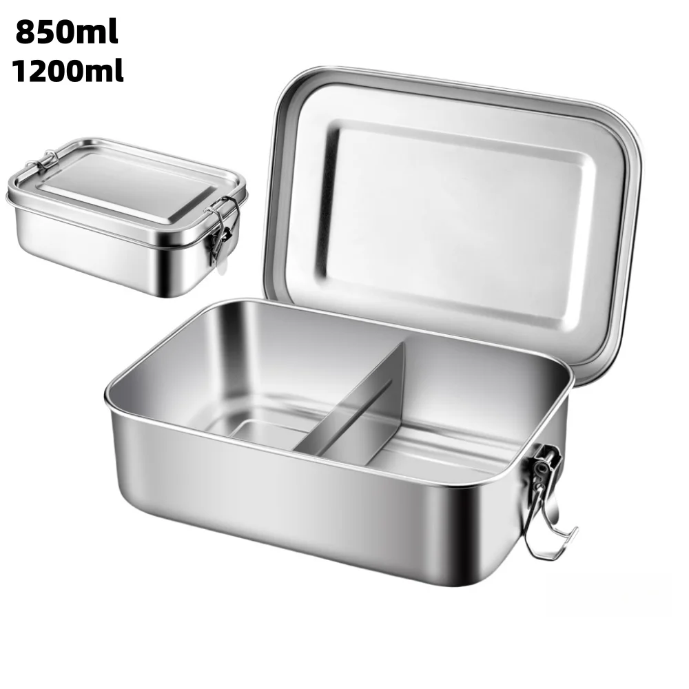 

Stainless steel Lunch Box With Compartment, Portable Sealed Bento Box for Kids And Adults, food Container Dishwasher Safe