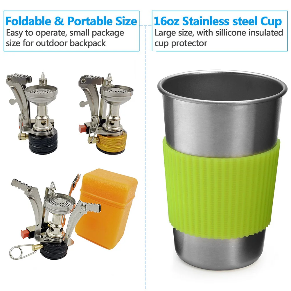 

1 комплект, набор для приготовления пищи на открытом воздухе, посуда для кемпинга из алюминиевого сплава, легкие портативные кастрюли, сковороды с изолированной ручкой, альпинизм, туризм