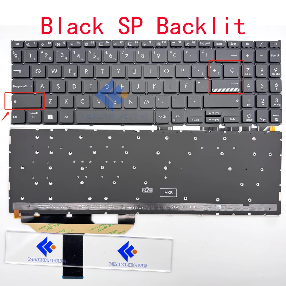 XIN-Spanish SP Backlit Laptop Keyboard For ASUS VivoBook X1502 X1502Z/ZA X1502VA M1502Z D1502IA F1502ZA X1503Z X1603 X1602 M1603