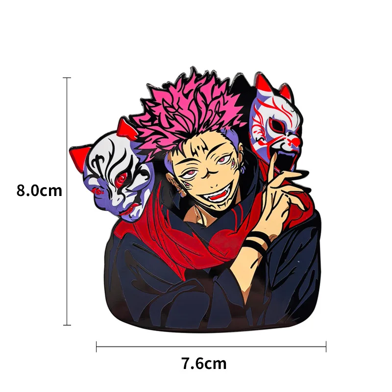 Sukuna Hard Lapel Pin Cartoon Anime Badges on Backpack Metal Enamel Brooch Clothing Jewelry Cosplay Accessories Gifts Toys