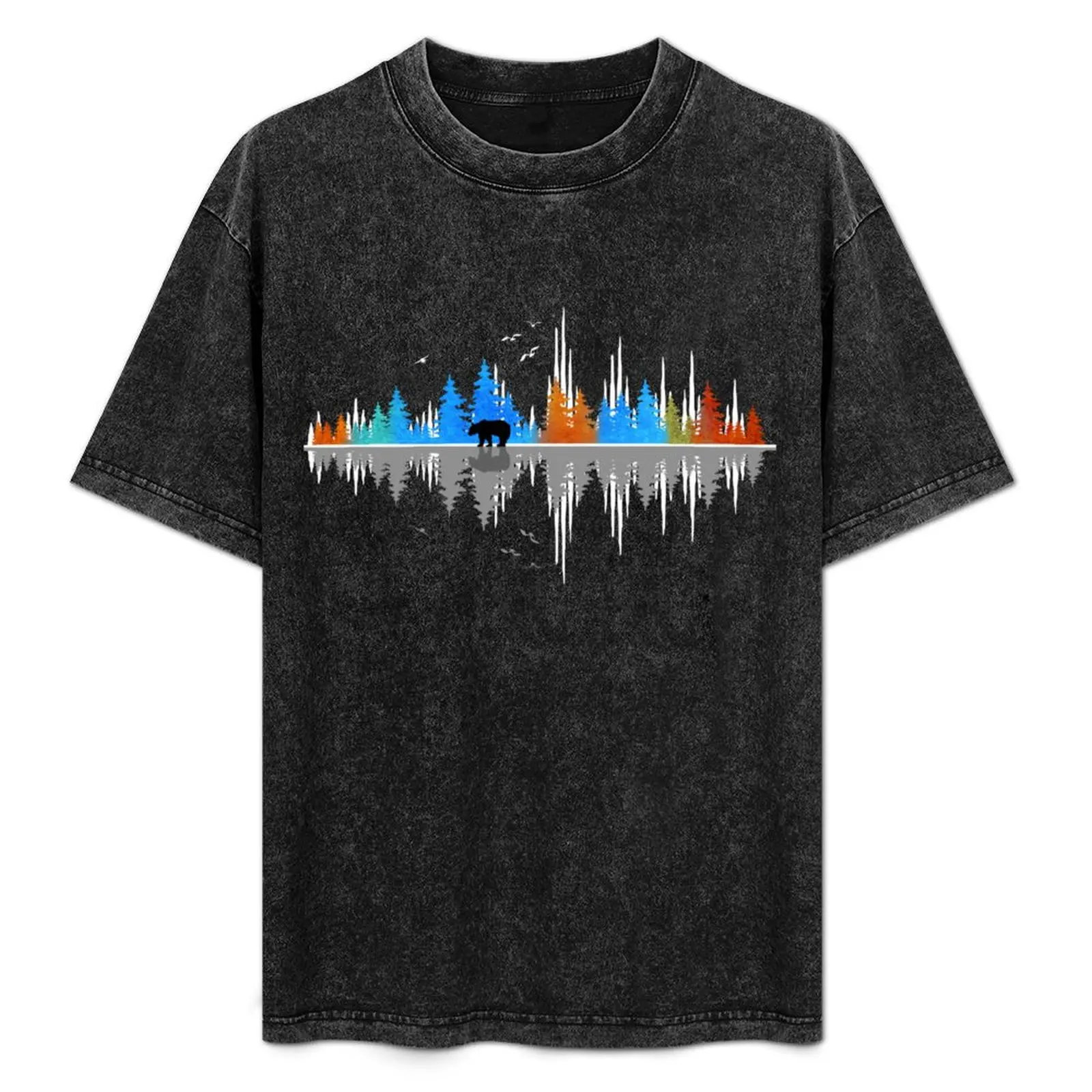 

The Sounds Of Nature - Music Sound Wave T-Shirt hippie clothes anime boys animal print oversizeds Men's t-shirts