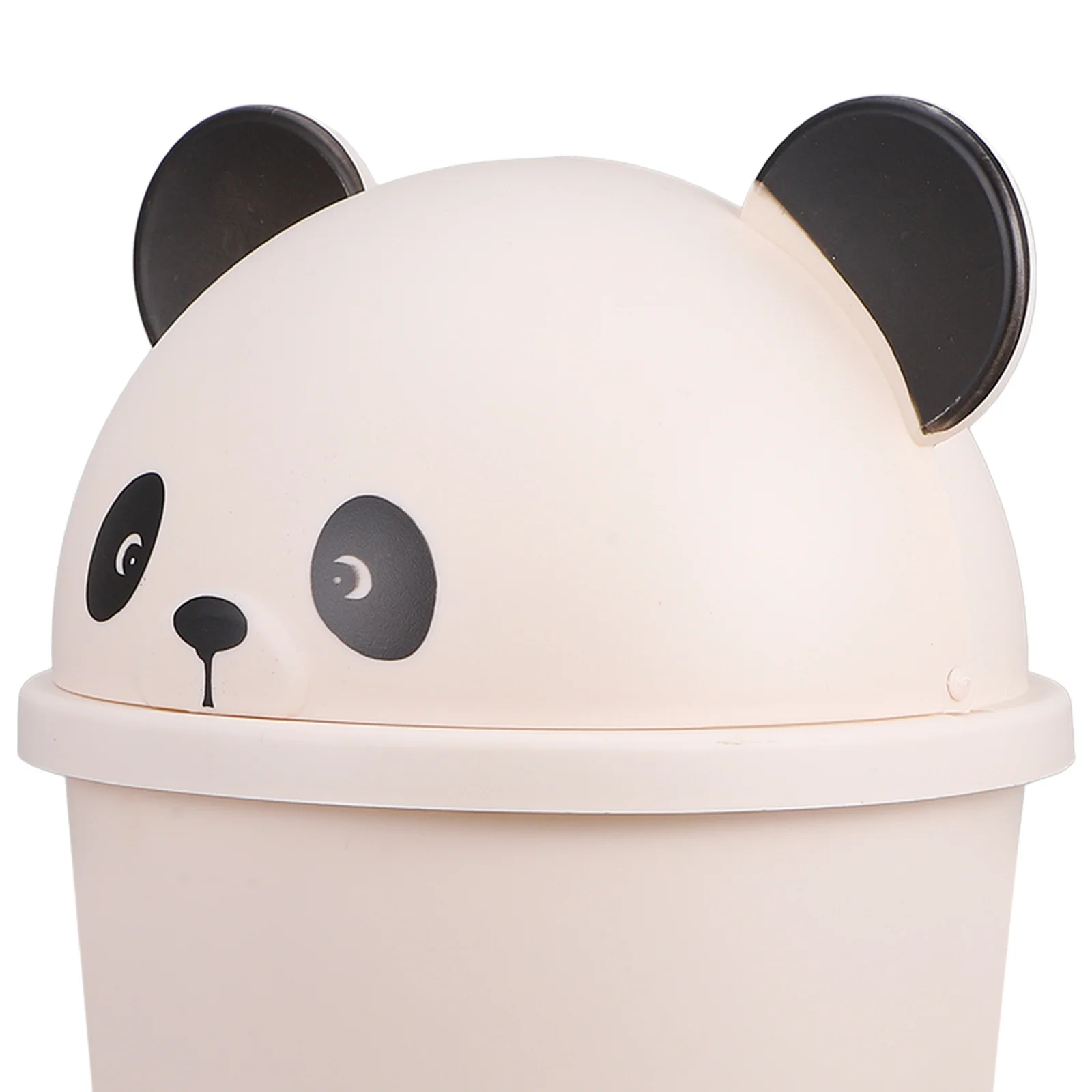 

Cute Panda Trash Can Plastic Large Capacity Lid Waste Bin Odor Resistant Kitchen Bathroom Office Indoor Outdoor