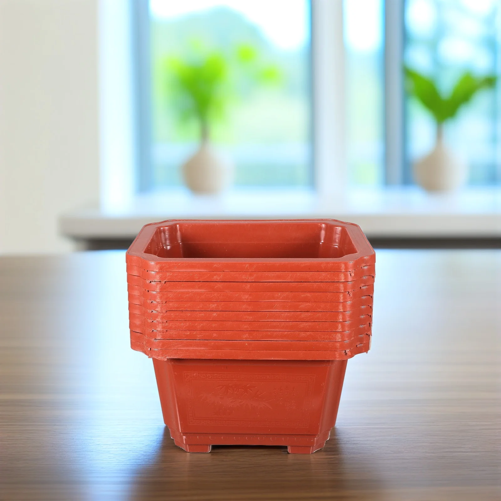 

10Pcs Thicken Bonsai Pot Elegant Rectangular Planter for Succulents Ferns Home Garden Flower Pot Bonsai Flowerpot