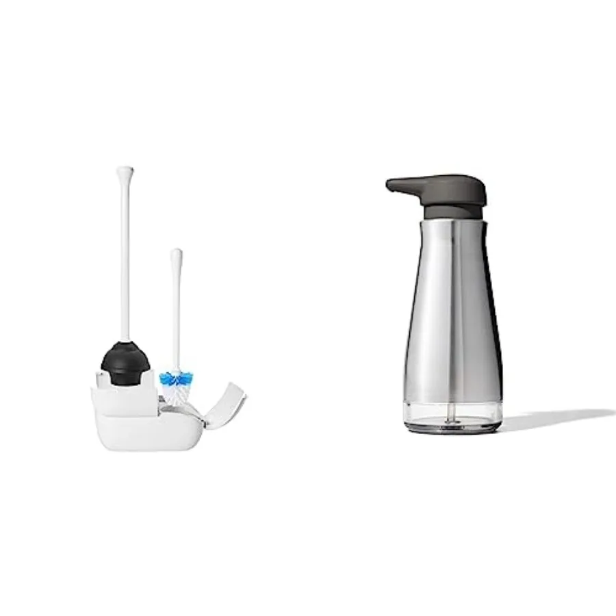 

Набор хороших ручек, комбинированная щетка для унитаза и плунжер, белые и хорошие ручки, дозатор мыла из нержавеющей стали