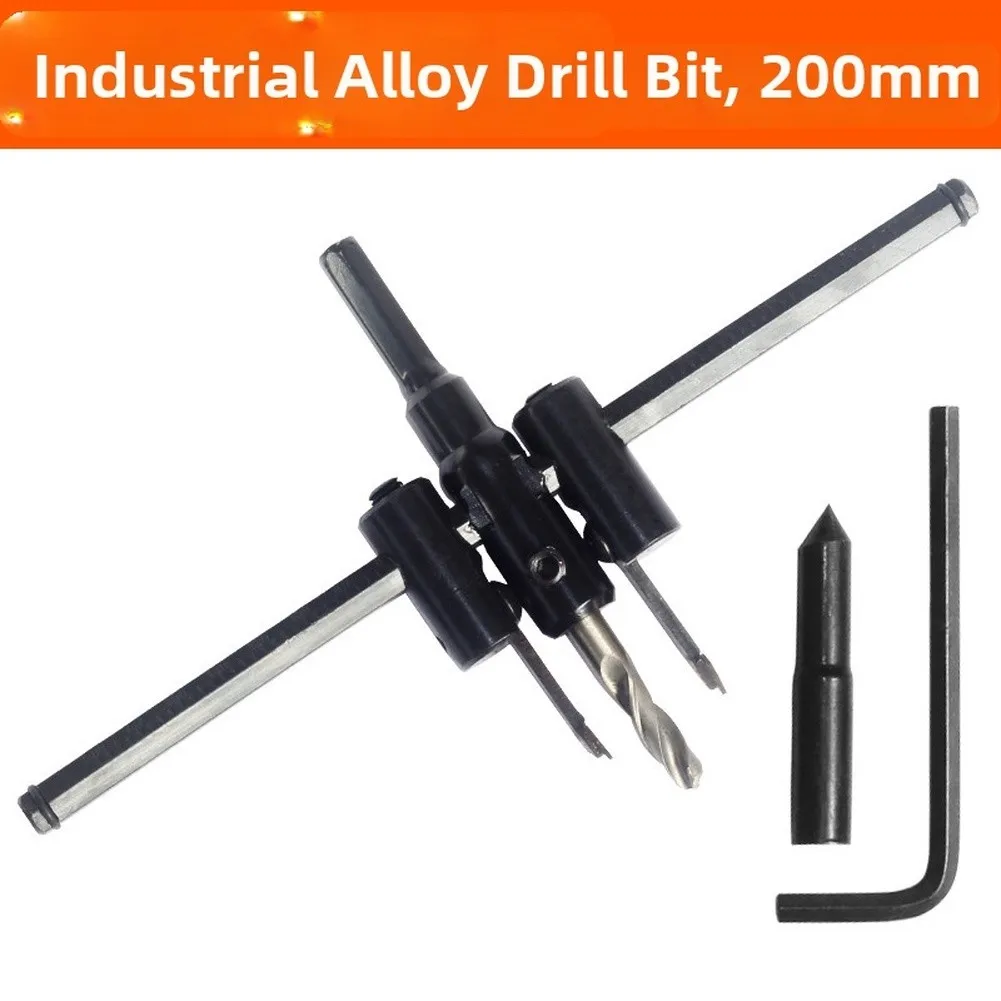 Airplane Shaped Hole Opener with Adjustable Cutting Diameter 3.3 to 11.8 Inches for Wood Drywall and Metal Sheets